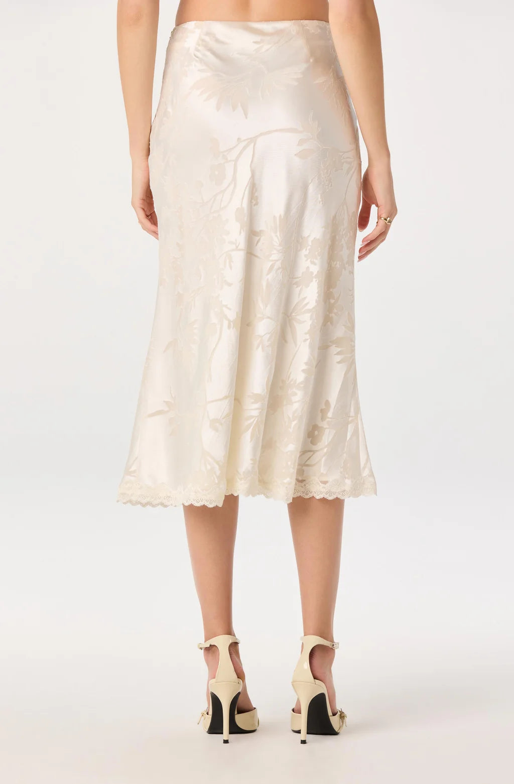 ASTR Windey Satin Midi Skirt