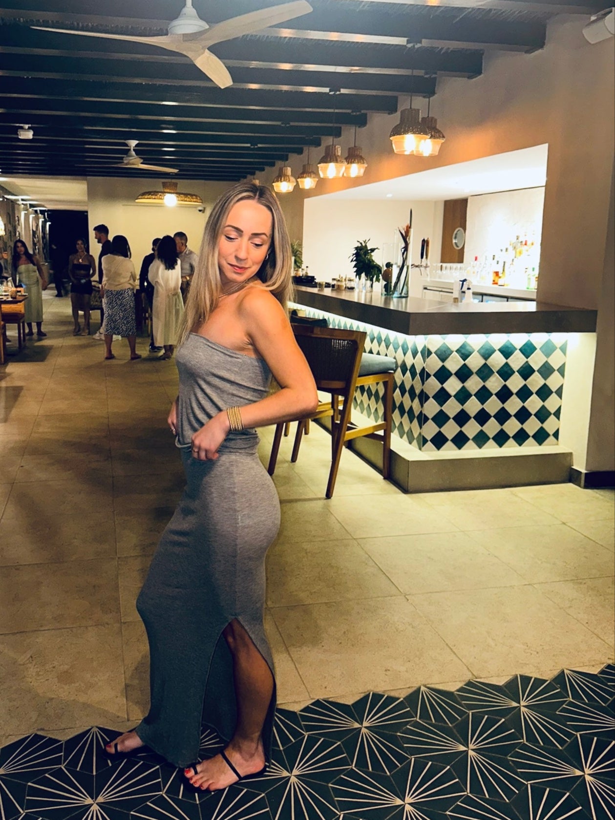 Alohas Perla Grey Melange Skirt