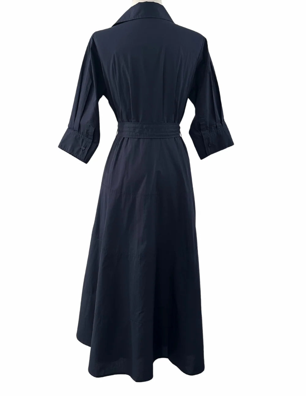 Reset Classic Collar Belted Waist Dress