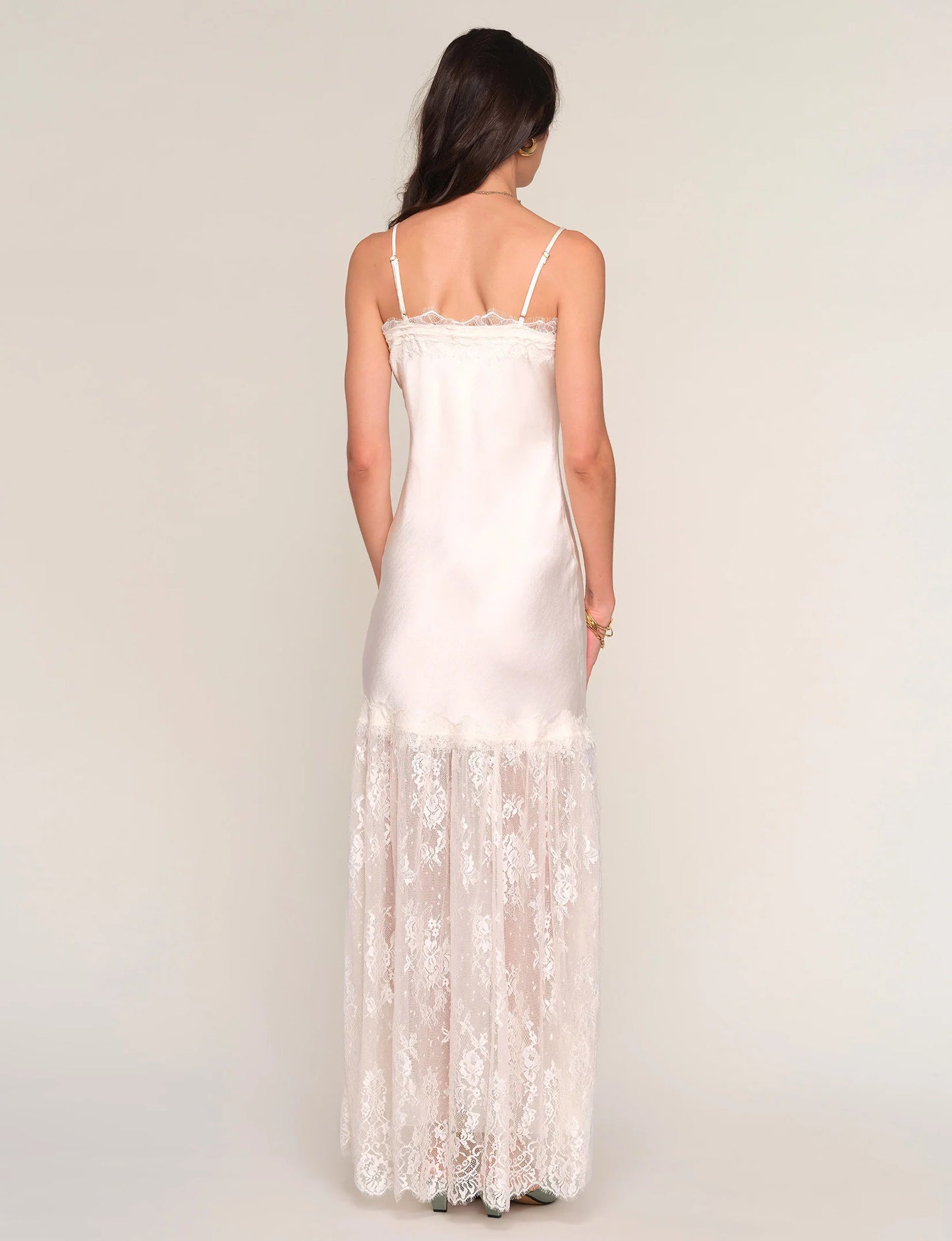 Heartloom Peche Ivory Lace Maxi Dress