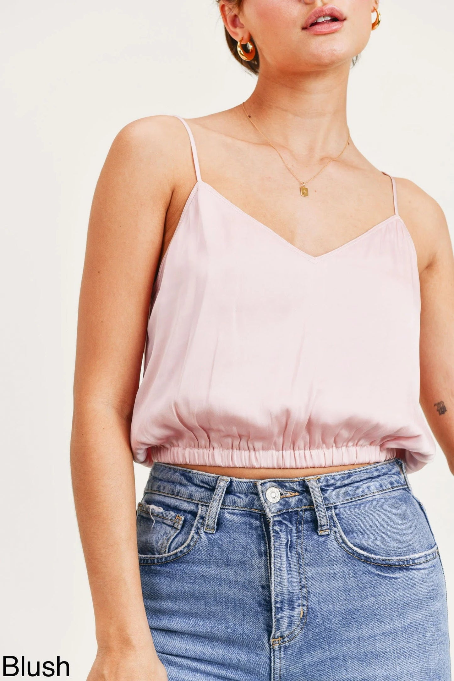 Reset Silky Cinch Cropped Tank Cami
