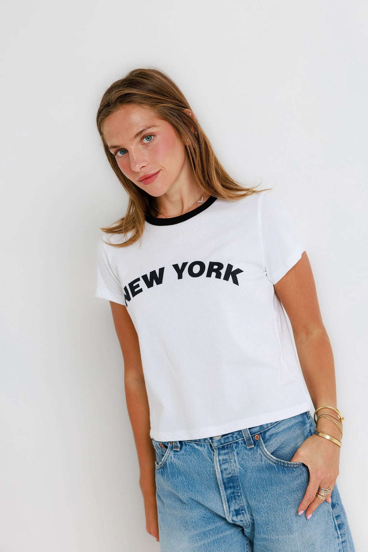 Sunny Somewhere New York - Ringer Tee