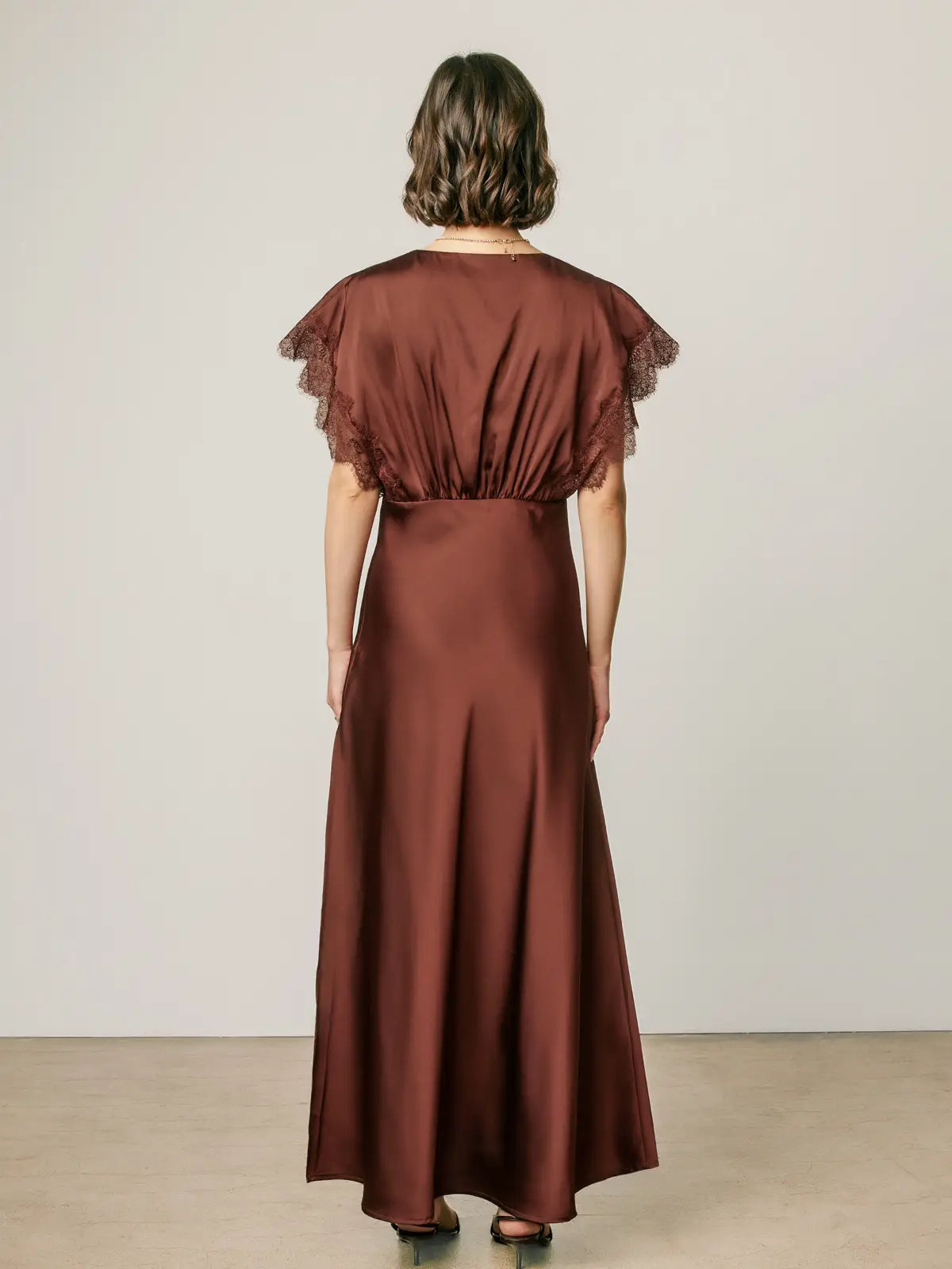 D Forum Lace Sleeve Maxi Dress