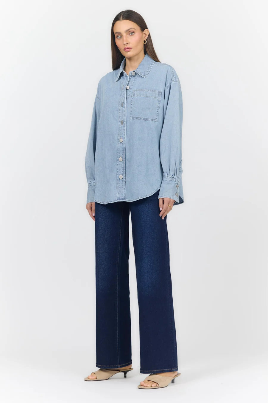 Dear John Osalina Denim Lightweight Shacket