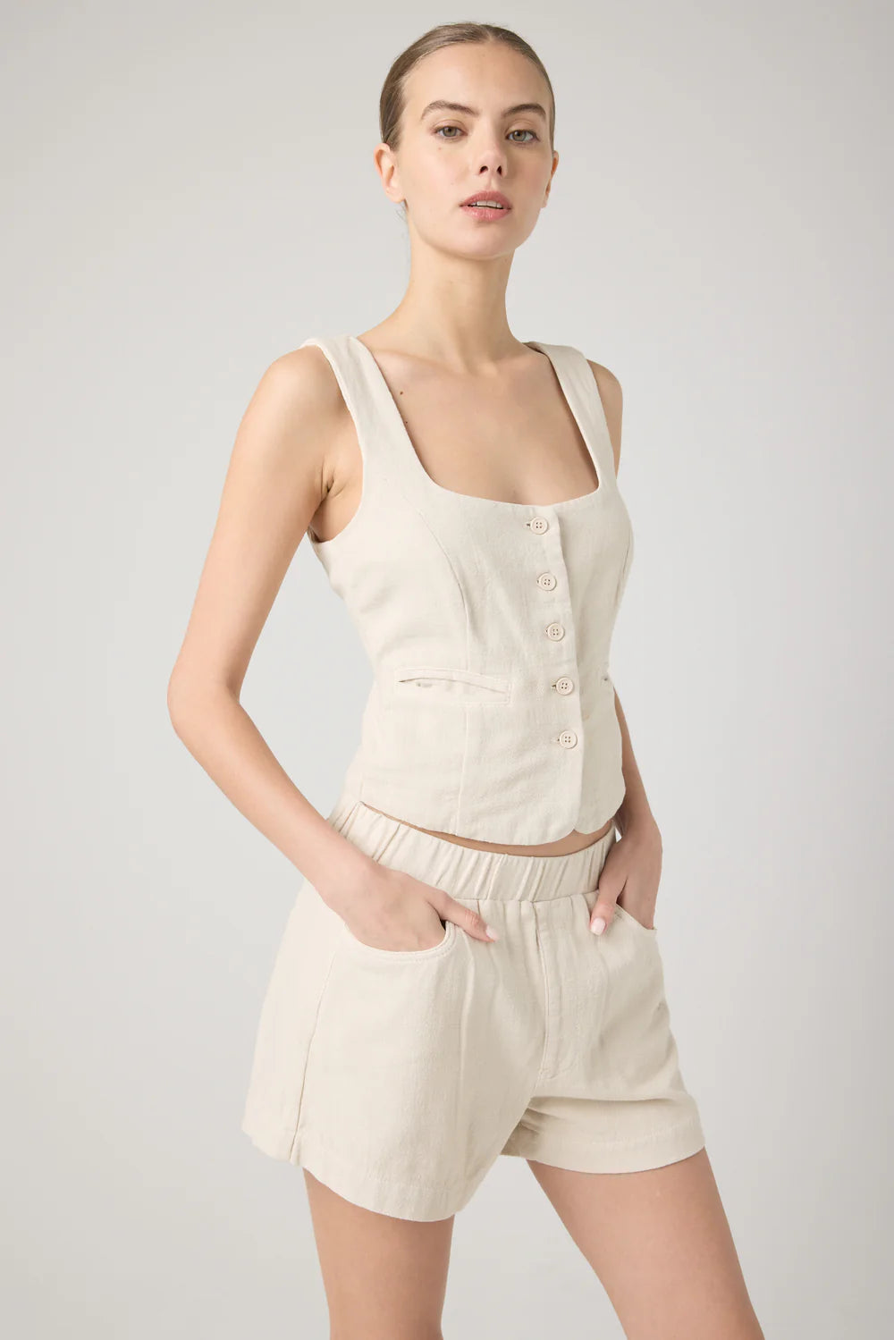 Blank NYC Oyster Bar Button Down Vest