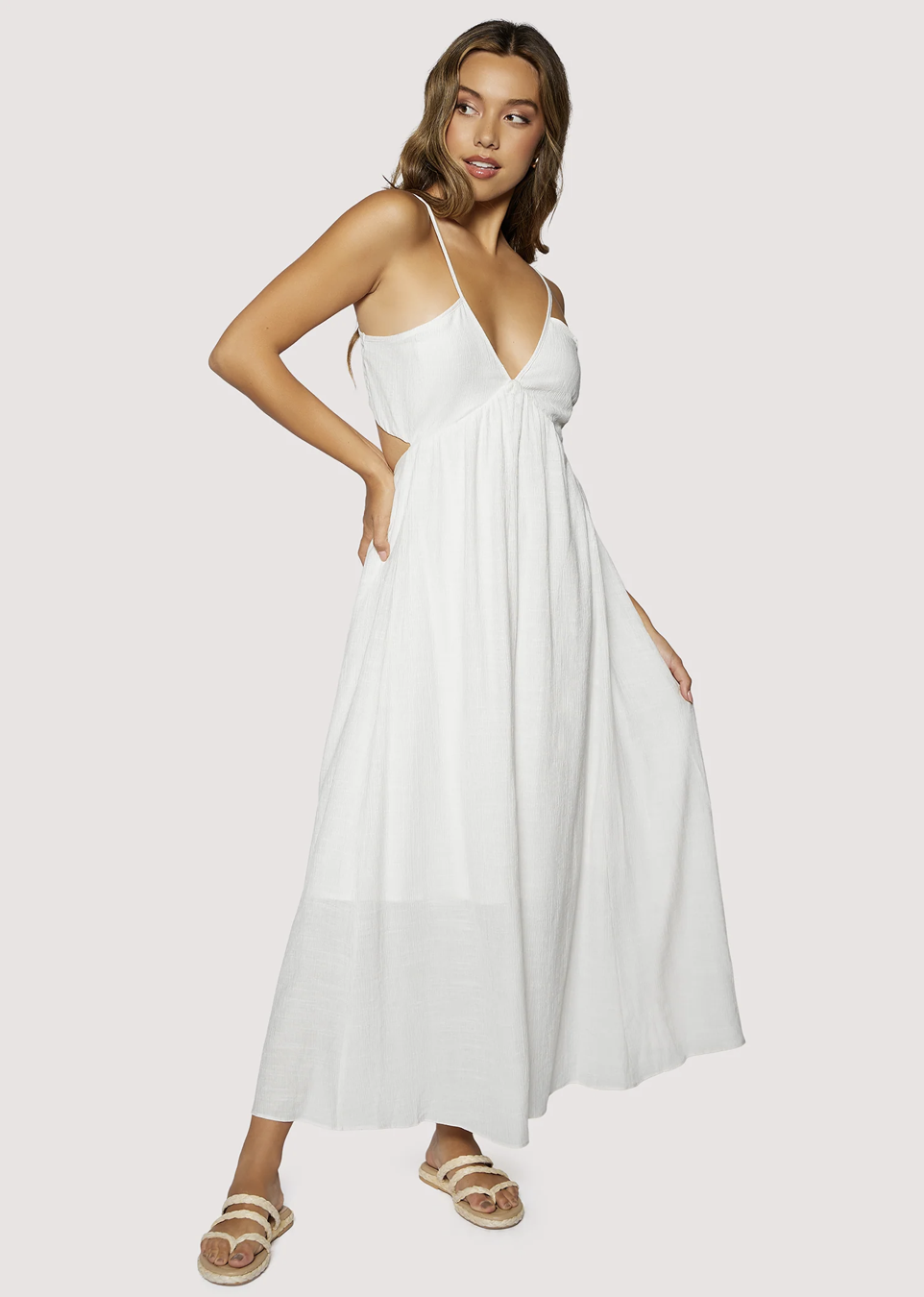 Lost + Wander Sand Whisper Maxi Dress