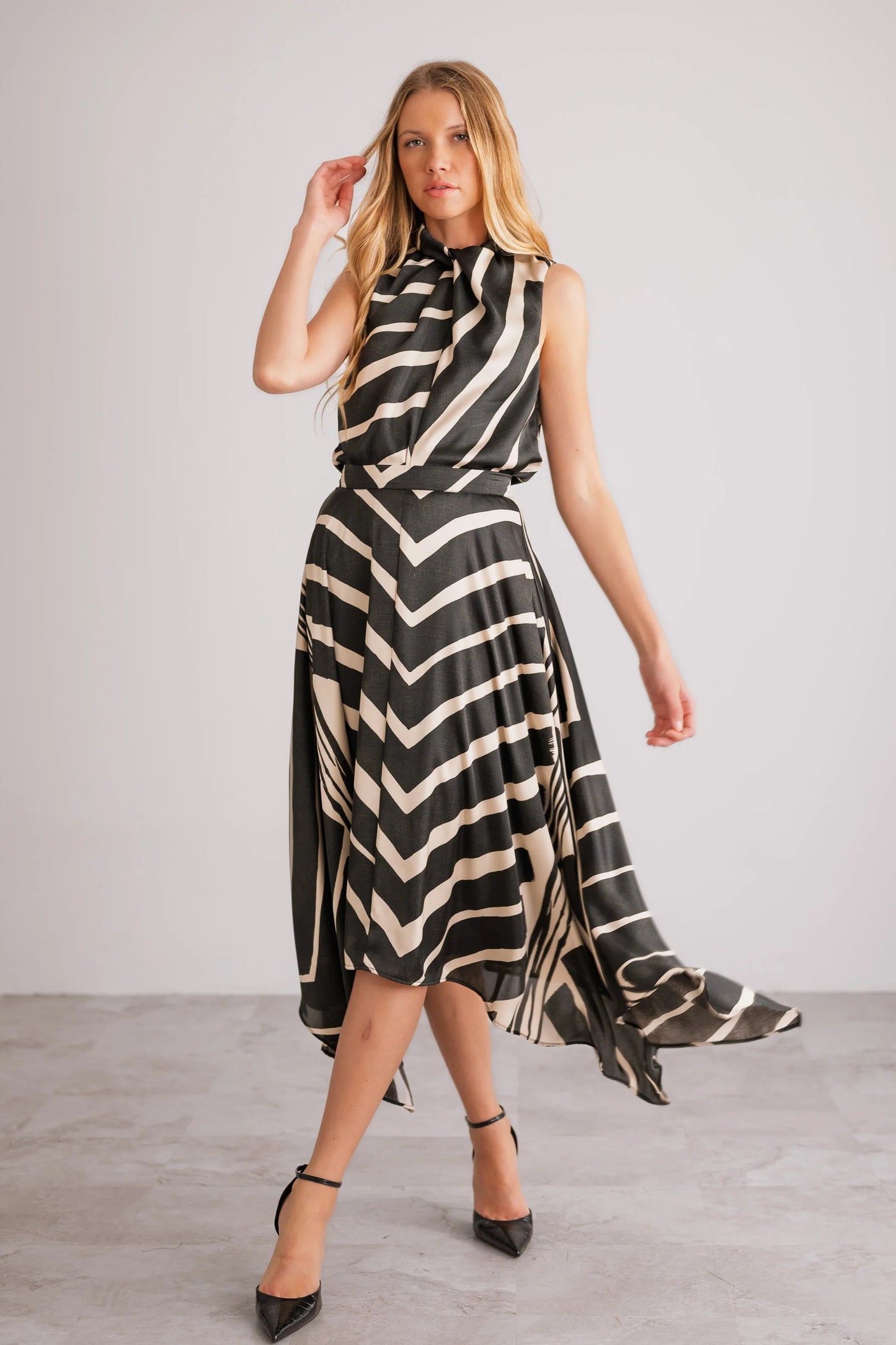 Lavender Brown Stripe Samantha Skirt
