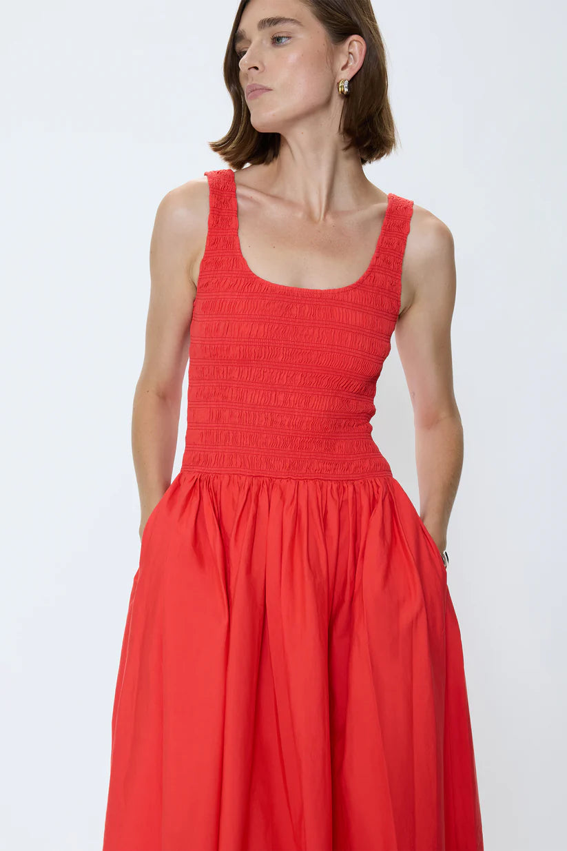 Pistola Alessia Smocked Drop Waist Dress