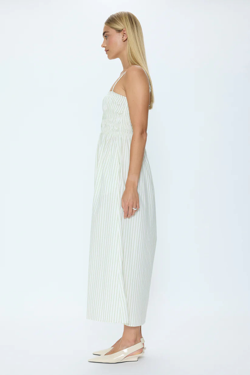 Pistola Bianca Bodice Sage Stripe Dress