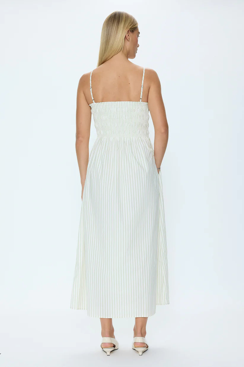 Pistola Bianca Bodice Sage Stripe Dress
