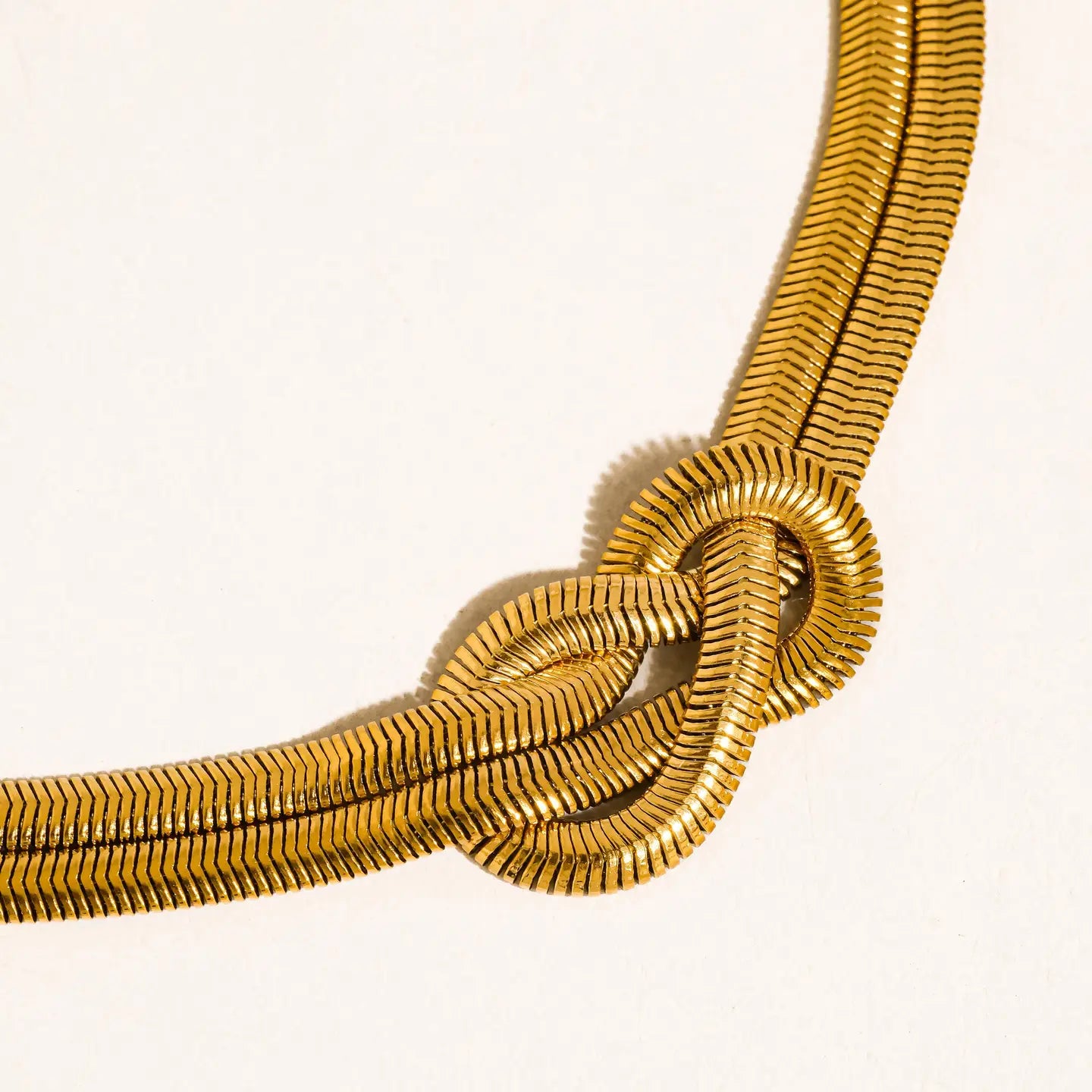 Flanerie Evereign 18K Gold Non-Tarnish Knot Necklace