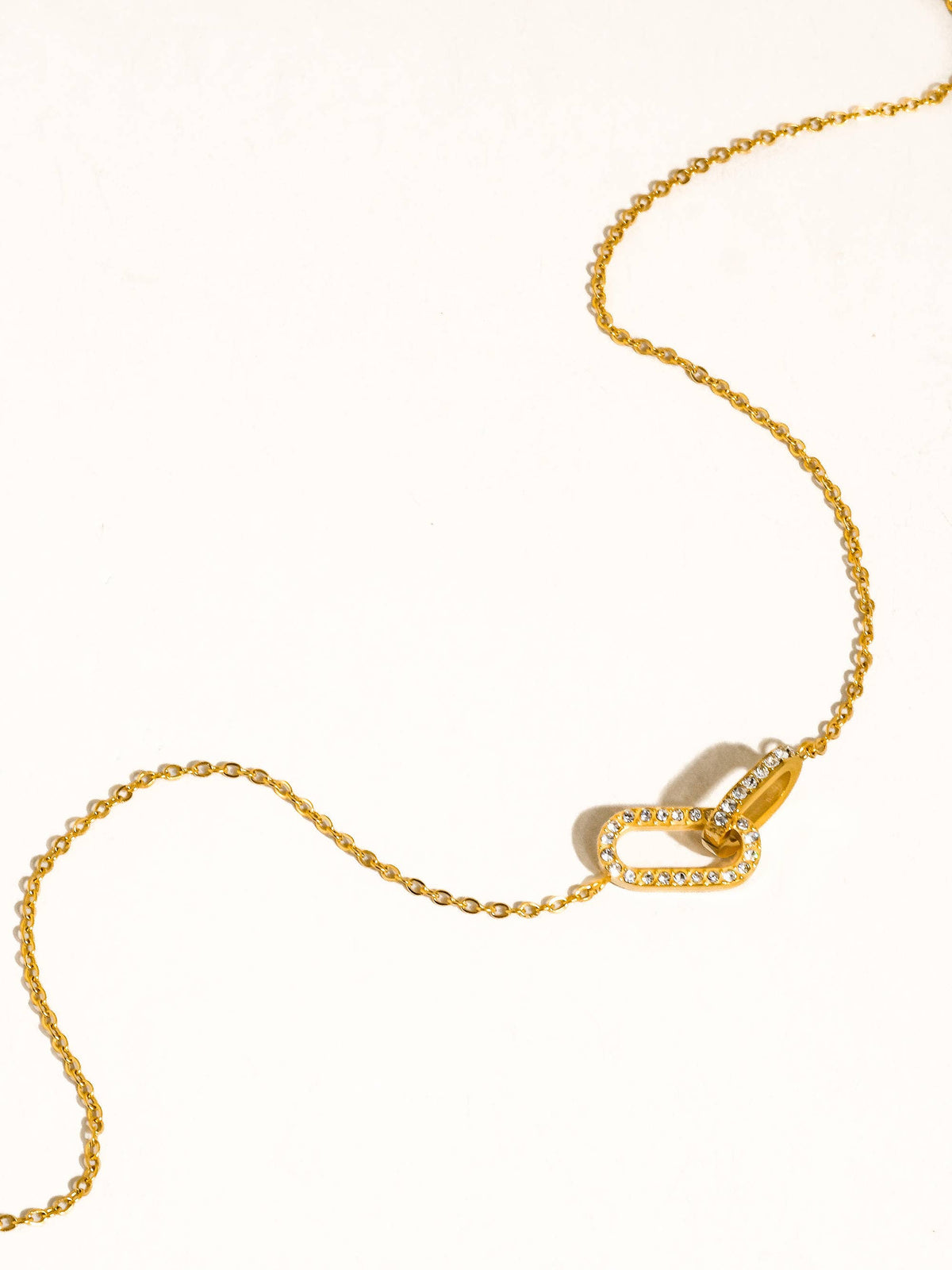 Priamo 18K Gold Non-Tarnish CZ Chain Necklace