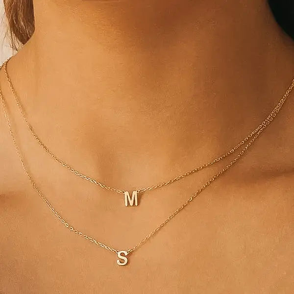 Flanerie Desir 18K Gold Non-Tarnish Petite Classic Letter Necklace