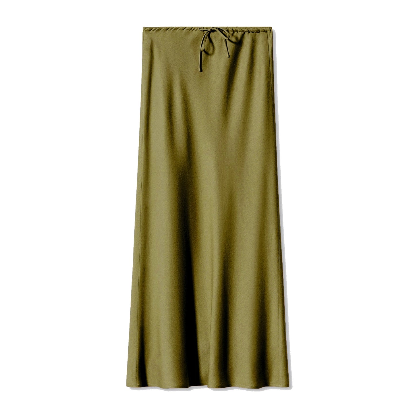 Rosa Drawstring Satin Maxi Skirt