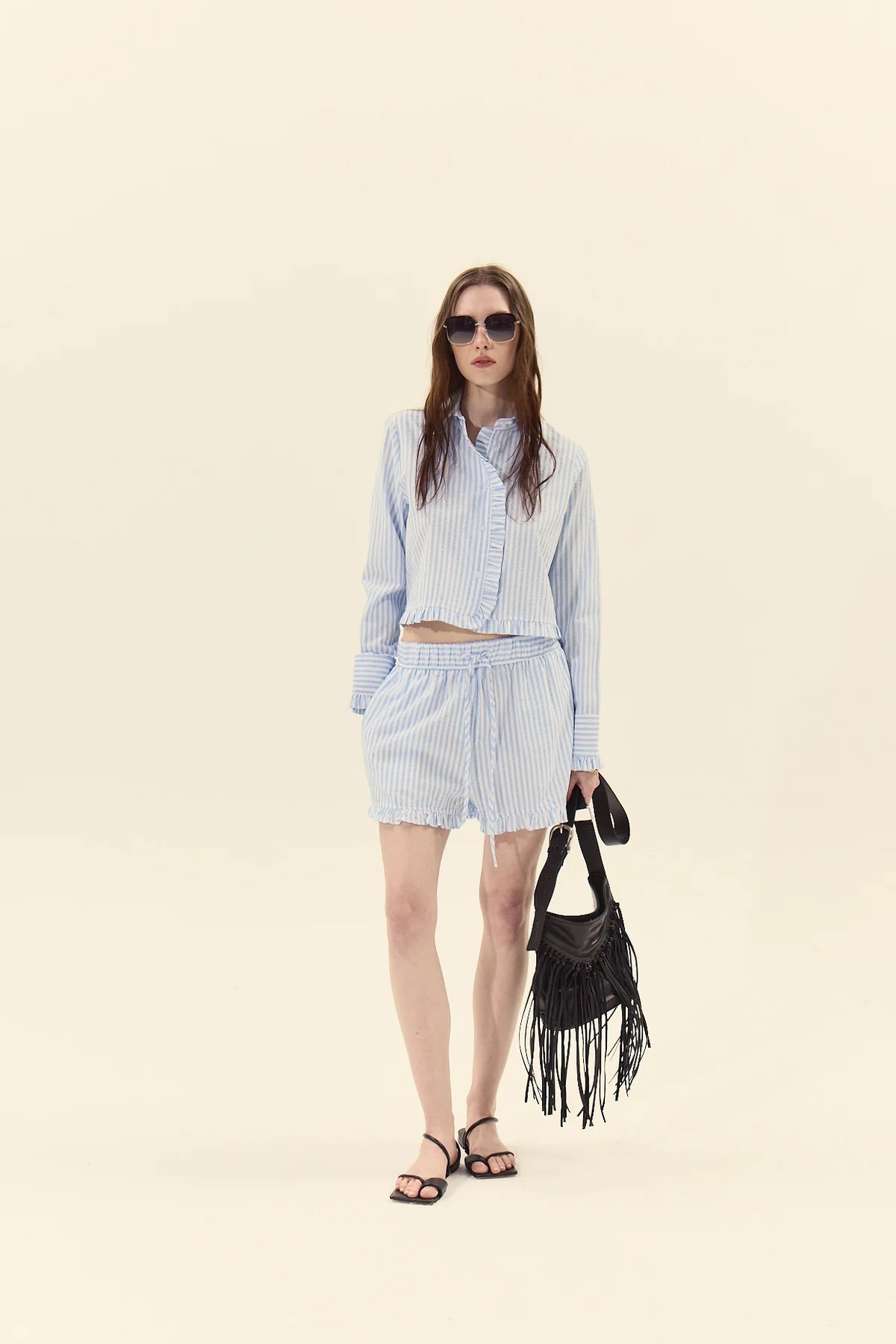 Deluc Split Striped Shirt