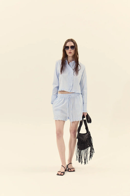 Deluc Split Striped Shirt