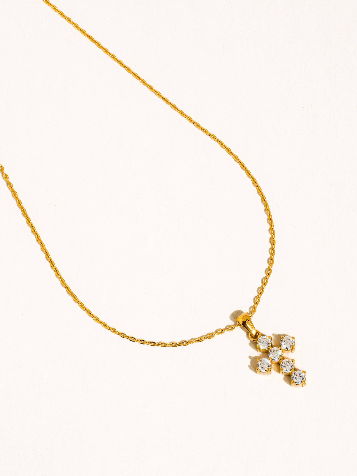 Raimon 18K Gold Non-Tarnish Dainty Cross Necklace
