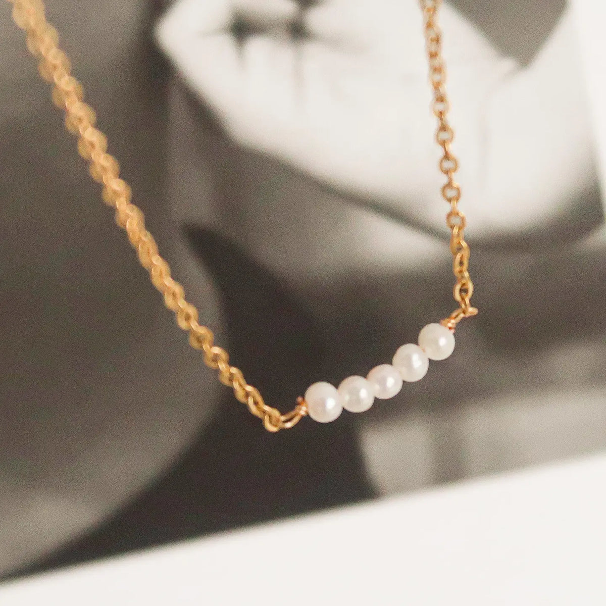 Flanerie 18K Non-Tarnish Petite 3 Pearl Choker