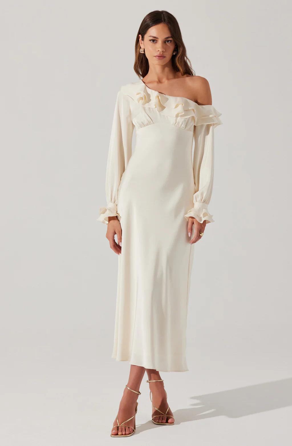 ASTR Coraline Satin Midi Dress