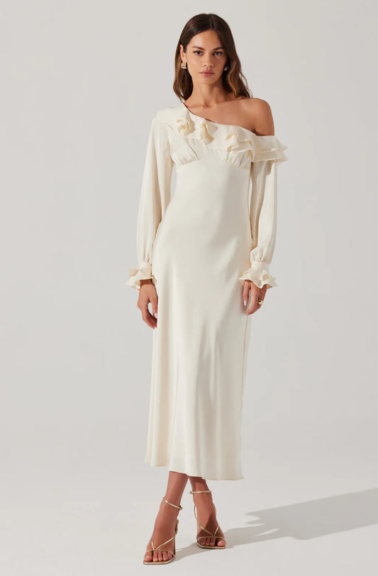 ASTR Coraline Satin Midi Dress