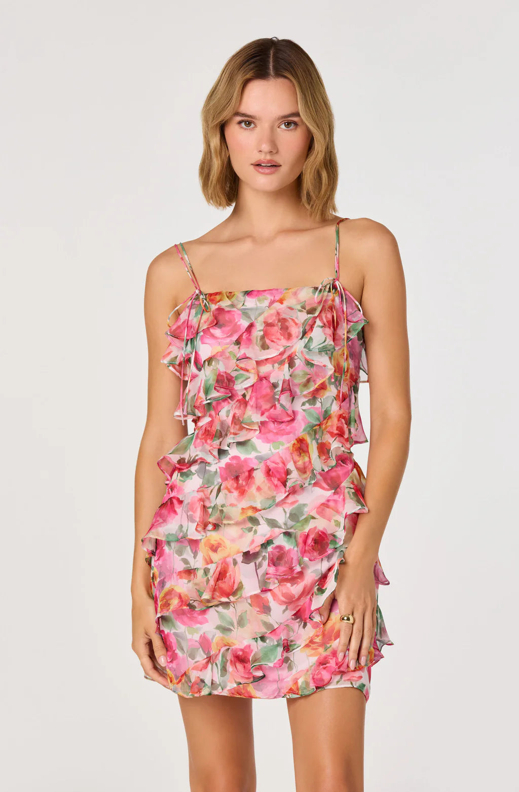 ASTR The Label Blanca Ruffle Mini Dress