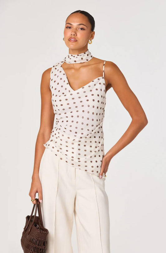 ASTR The Label Adrie Poka Dot Top