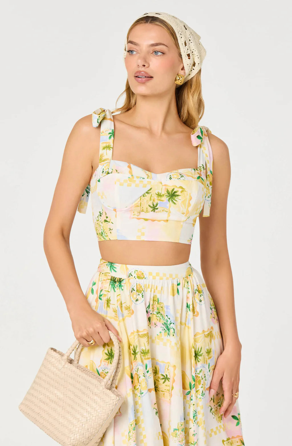 ASTR Kaleigh Tie-Strap Bustier Top