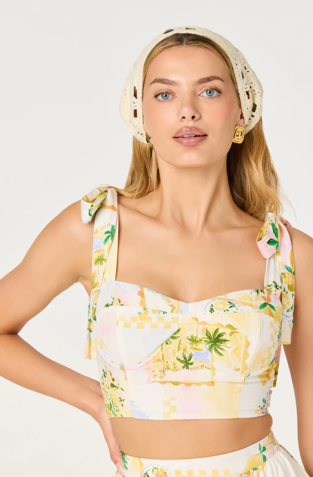 ASTR Kaleigh Tie-Strap Bustier Top