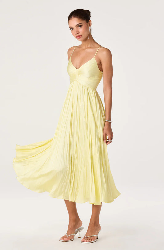 ASTR The Label Maeve Butter Yellow Dress