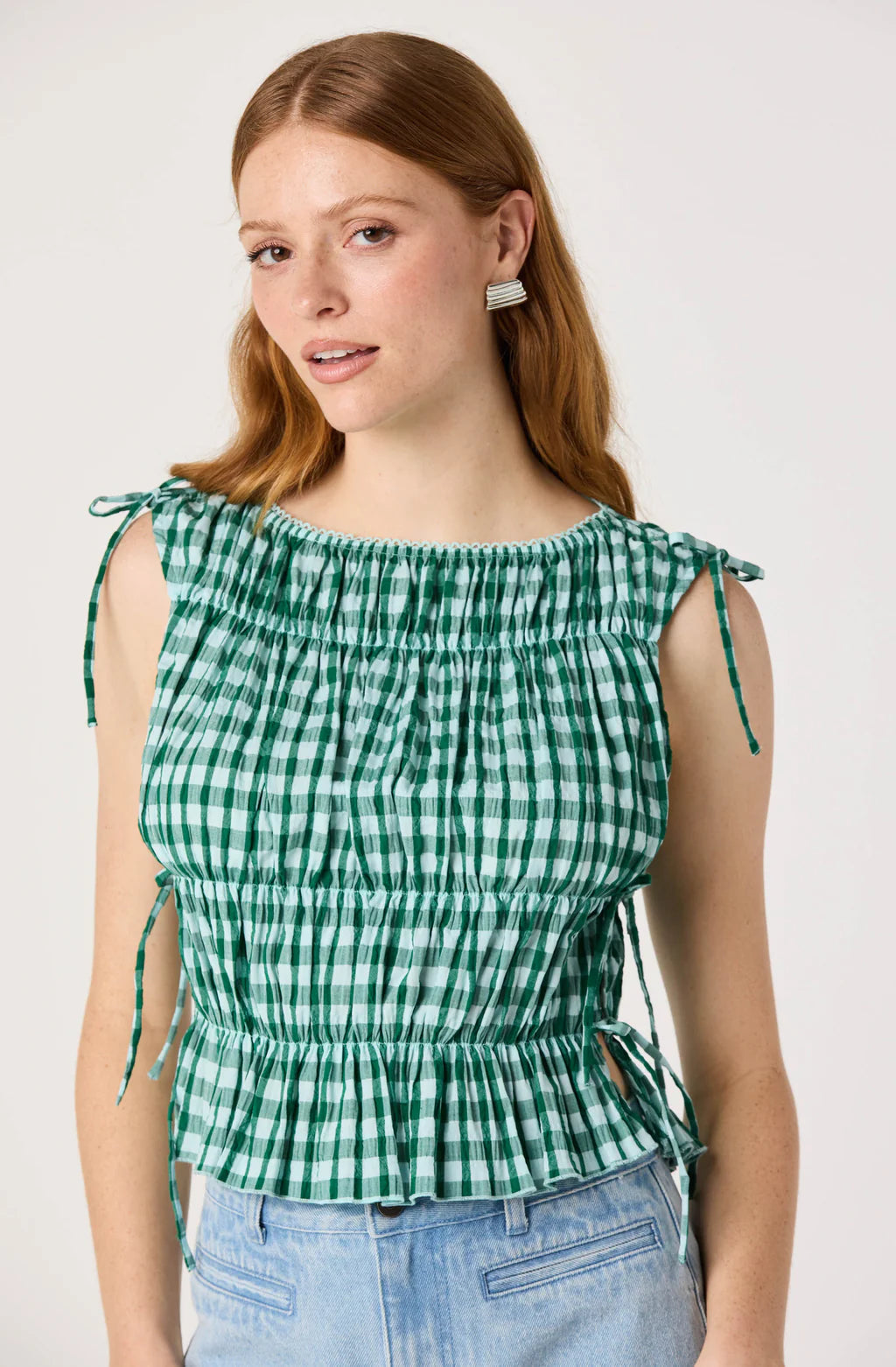ASTR The Label Bianca Gingham Top