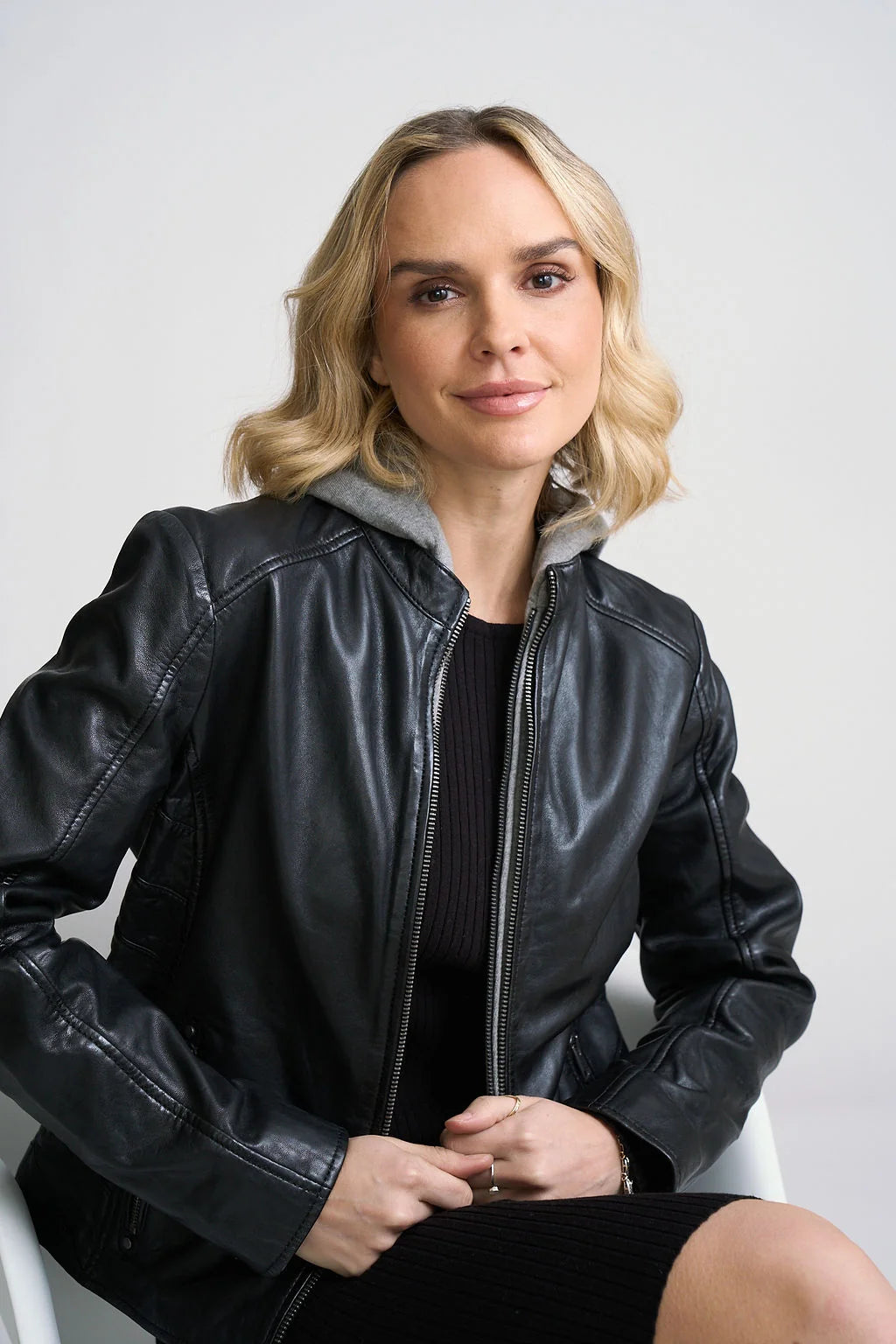 Mauritius Alva Hooded Leather Jacket