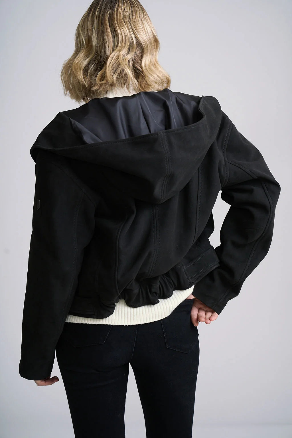 Mauritius Anna Suede Shirt-Jacket with Hood