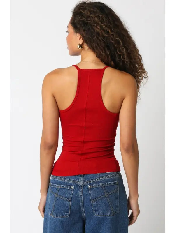 Avah Racerback Ribbed Tank Top