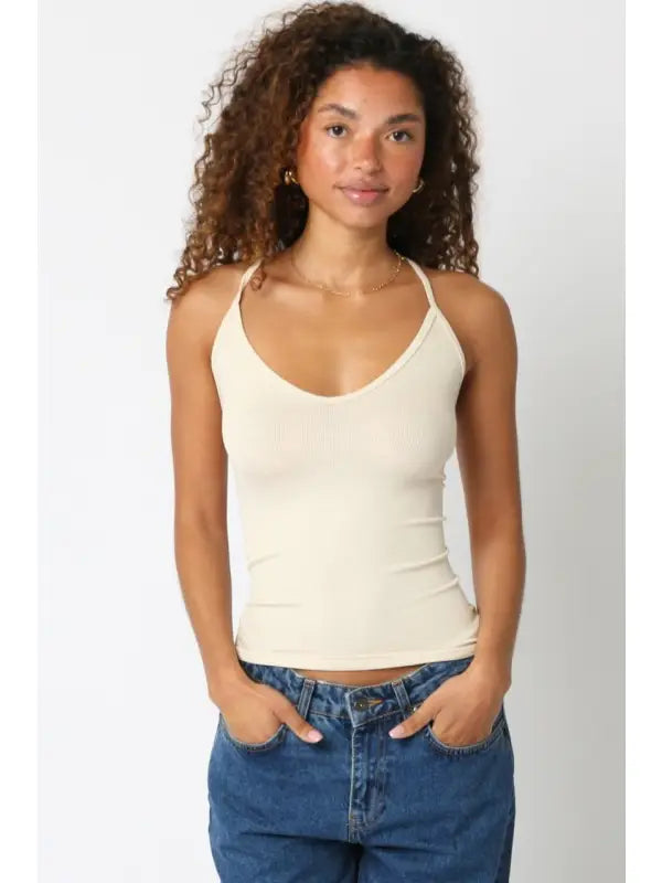 Avah Racerback Ribbed Tank Top