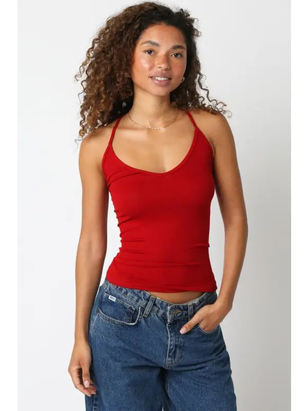 Avah Racerback Ribbed Tank Top