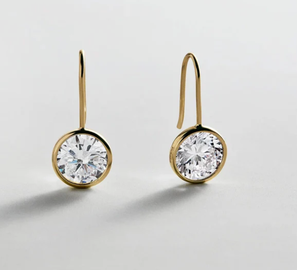 Bauble Bar 10MM Fallon 14K Gold Bezel Earrings - Gold