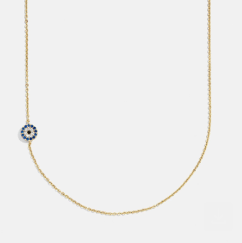 Bauble Bar 18K Gold Asymmetrical Evil Eye Necklace - Evil Eye