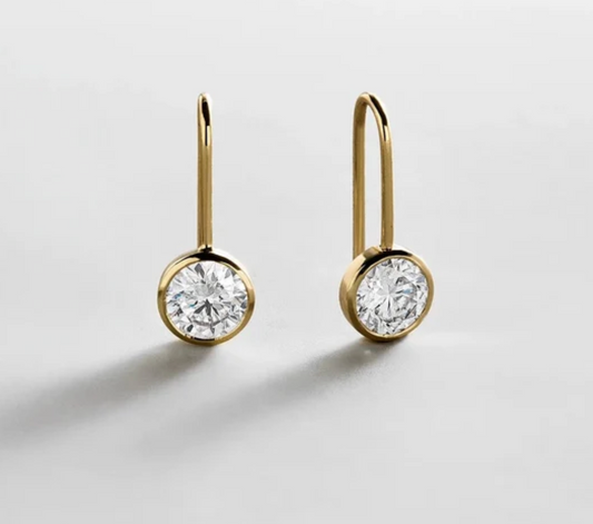 Bauble Bar 8MM Fallon 14K Gold Bezel Earrings - Gold