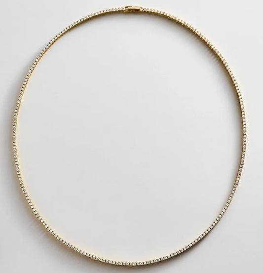 Bauble Bar Billie Gold Tennis Necklace - 15"