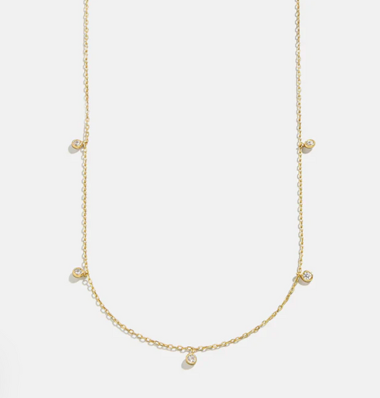 Bauble Bar Clio 18K Gold Necklace - Gold/Pavé