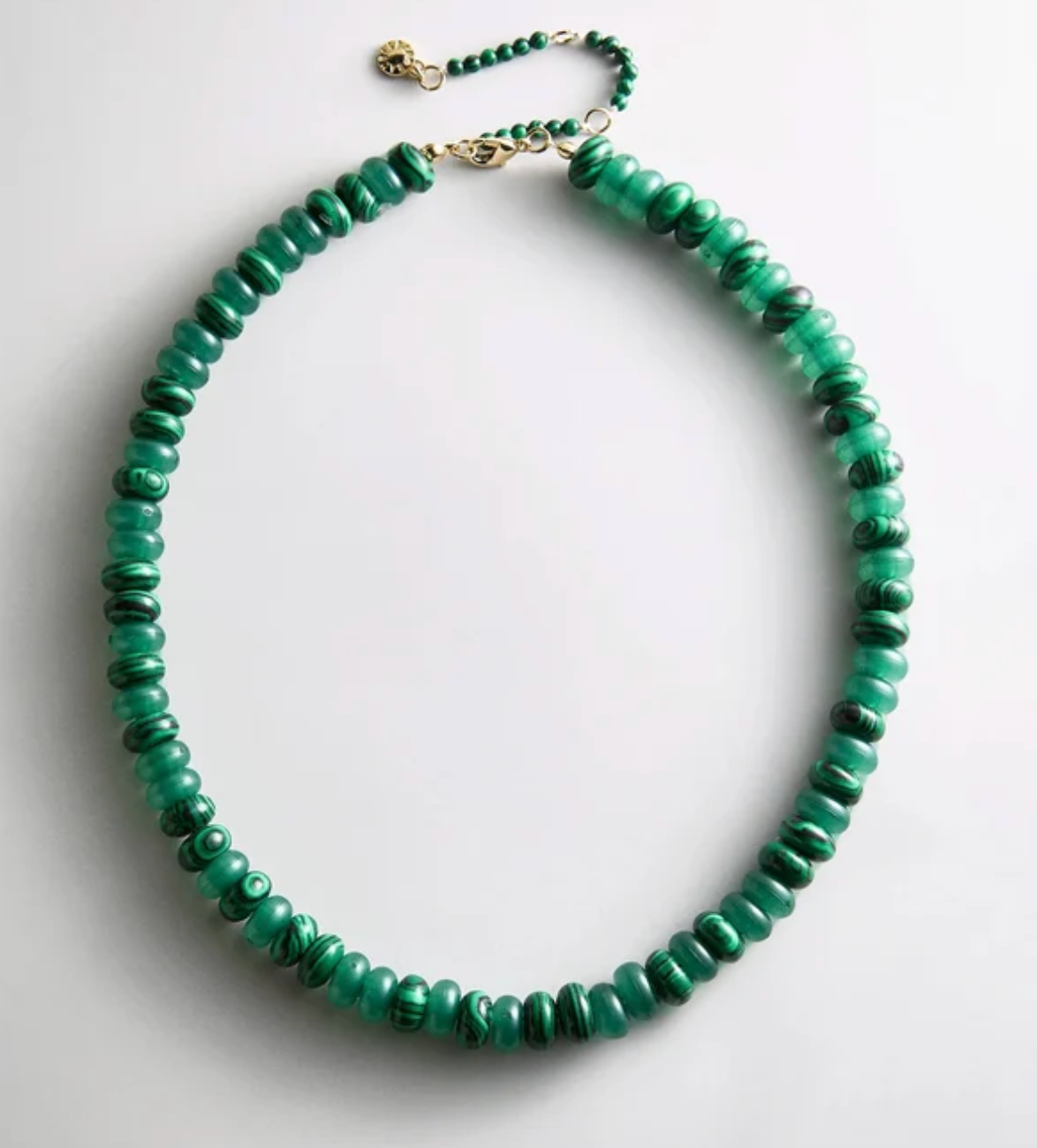 Bauble Bar Joyce Semi-Precious Beaded Necklace - Malachite
