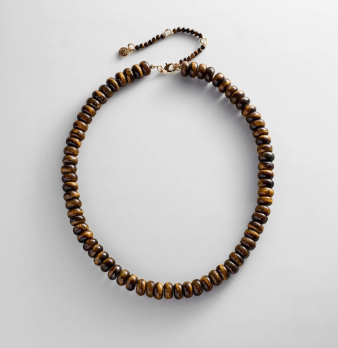 Bauble Bar Joyce Semi-Precious Beaded Necklace - Tiger's Eye