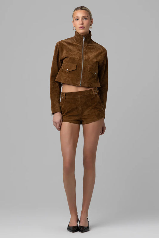 Blank NYC High Collar Cropped Jacket