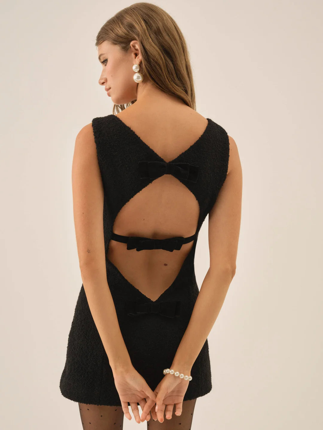 For Love & Lemons Bonnie Boucle Mini Dress