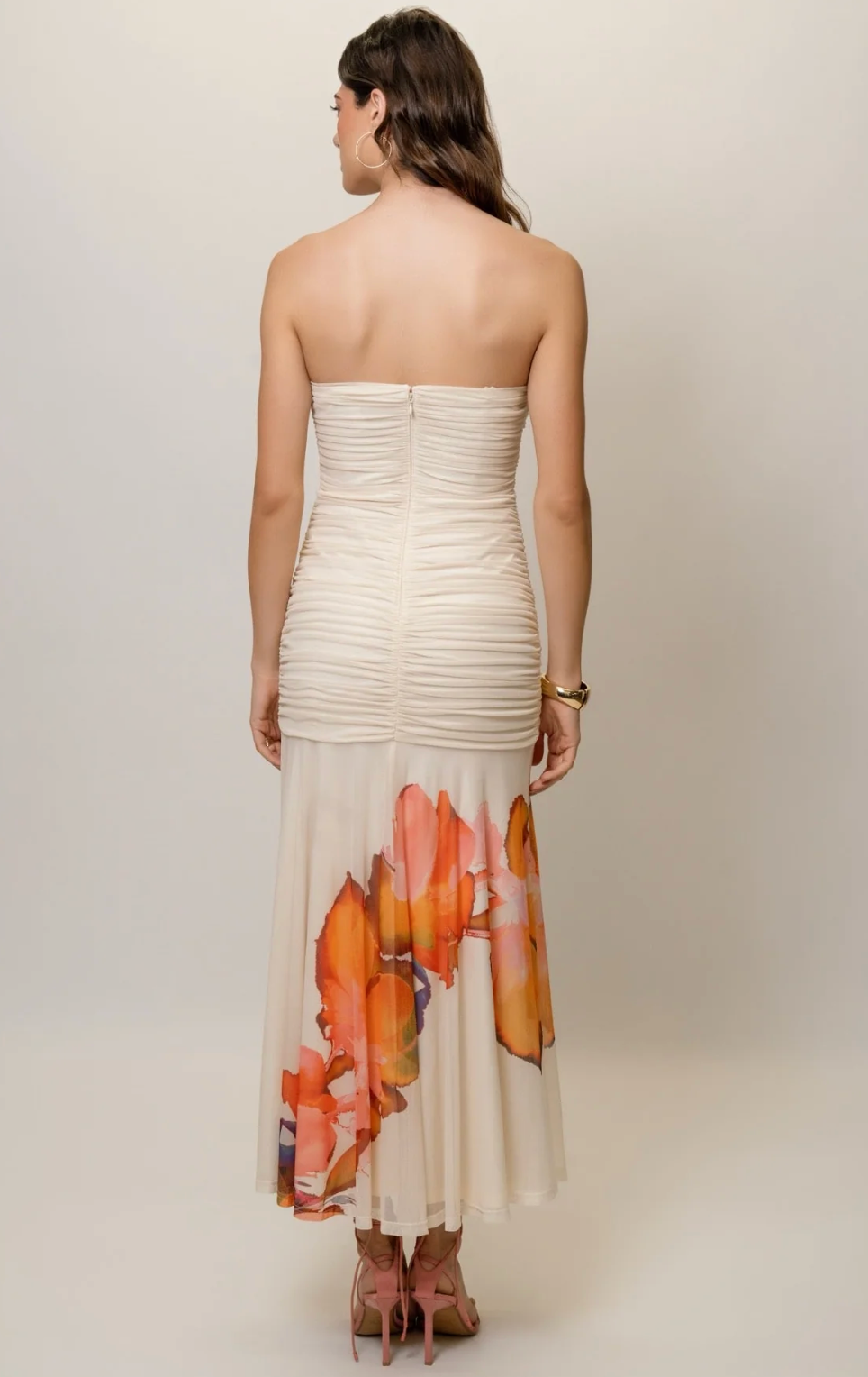 Hutch Strapless Watercolor Bonnie Maxi Dress