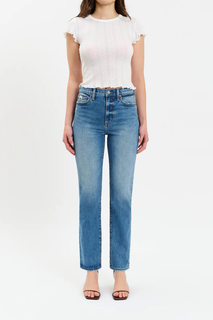 Daze Denim Smarty Pants High Rise Slim Straight