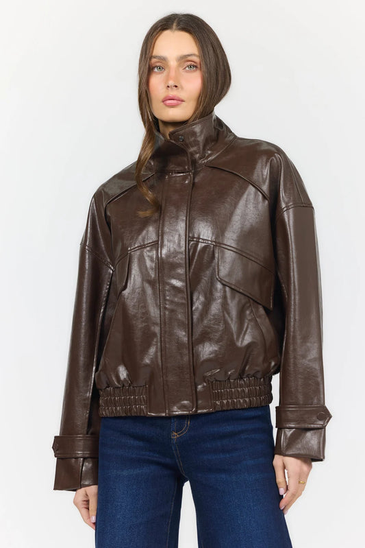 Dear John Greer Faux Leather Jacket