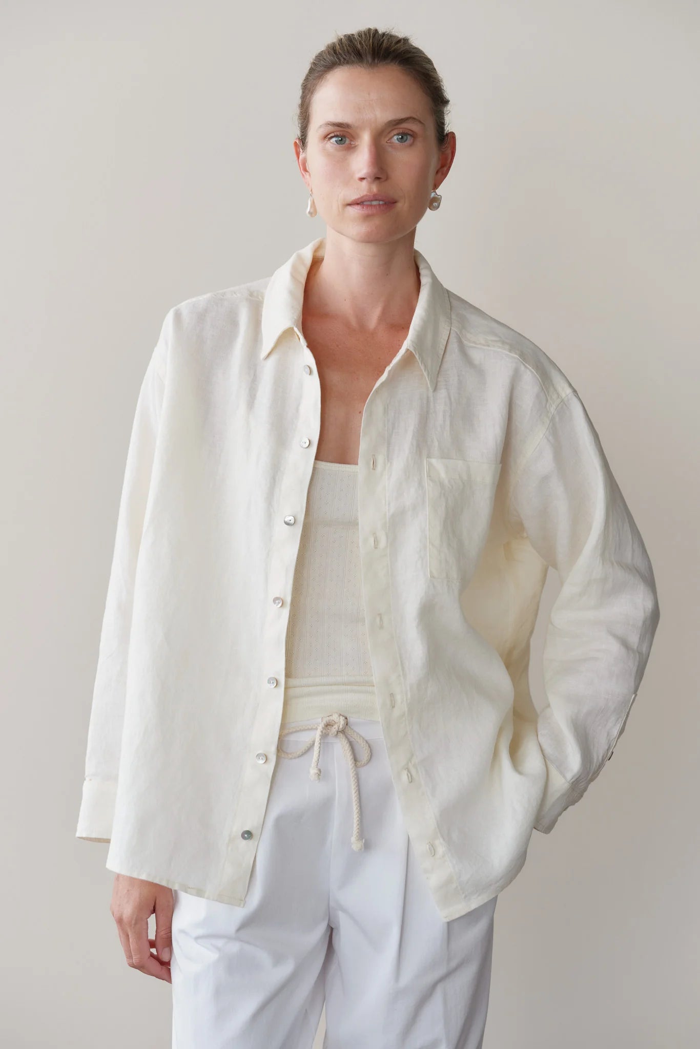 Donni The Linen Relaxed Shirt