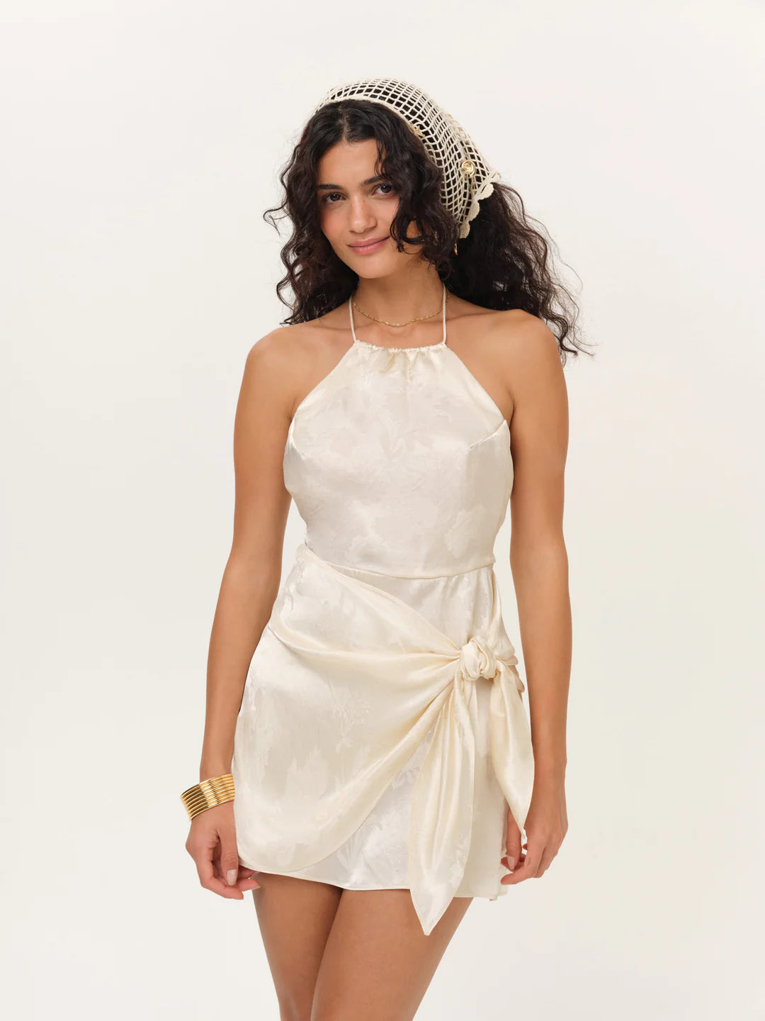 For Love & Lemons Adrift Wrap Mini Dress