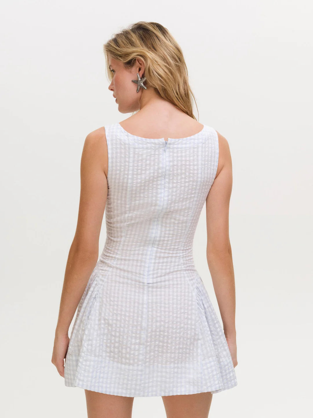 For Love & Lemons Scotch Bonnet Gingham Mini Dress